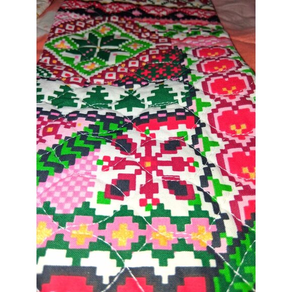 Set Of 3 Quilted Christmas Stockings Vintage-Inspired Designs Floral Victorian L - Picture 6 of 10